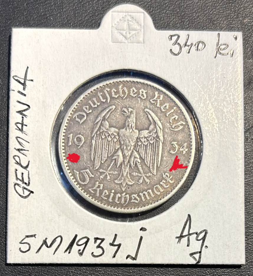 5 MARK 1934 J